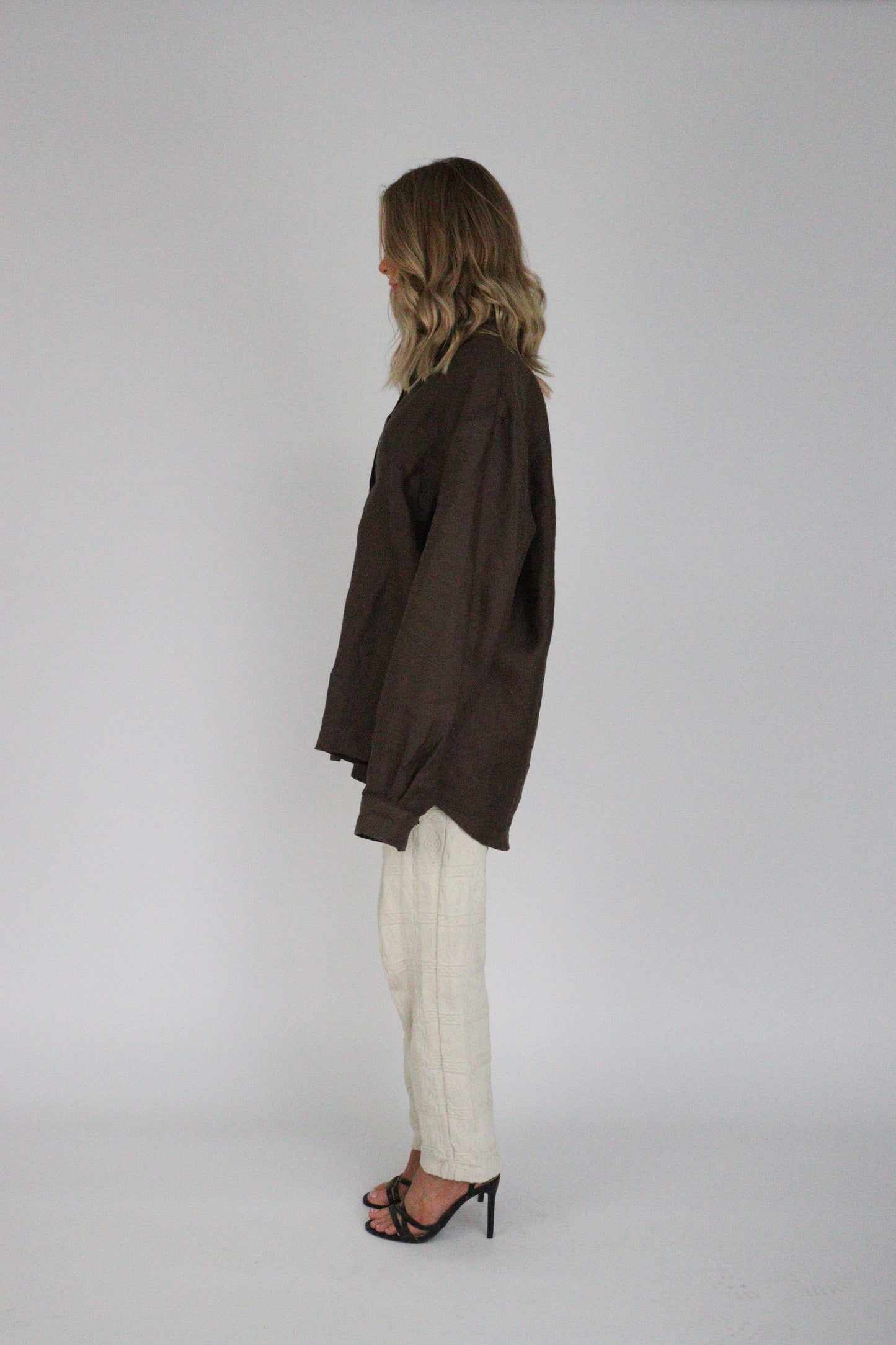 Handmade | Mocha 100% French Linen Shirt