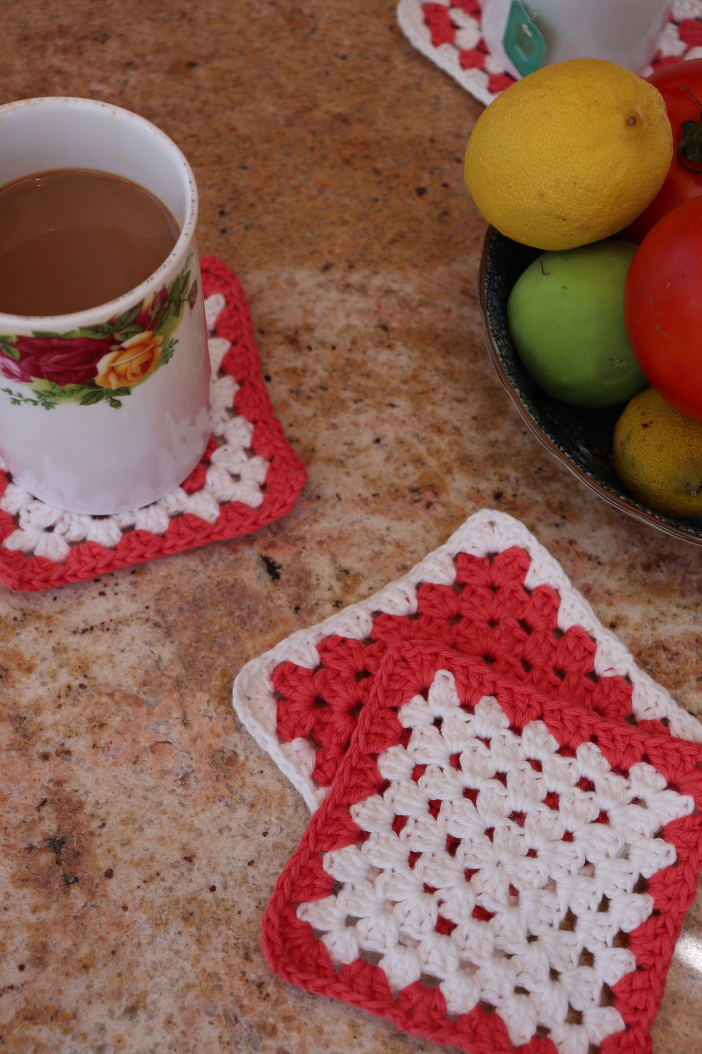 Handmade Coasters - Peach
