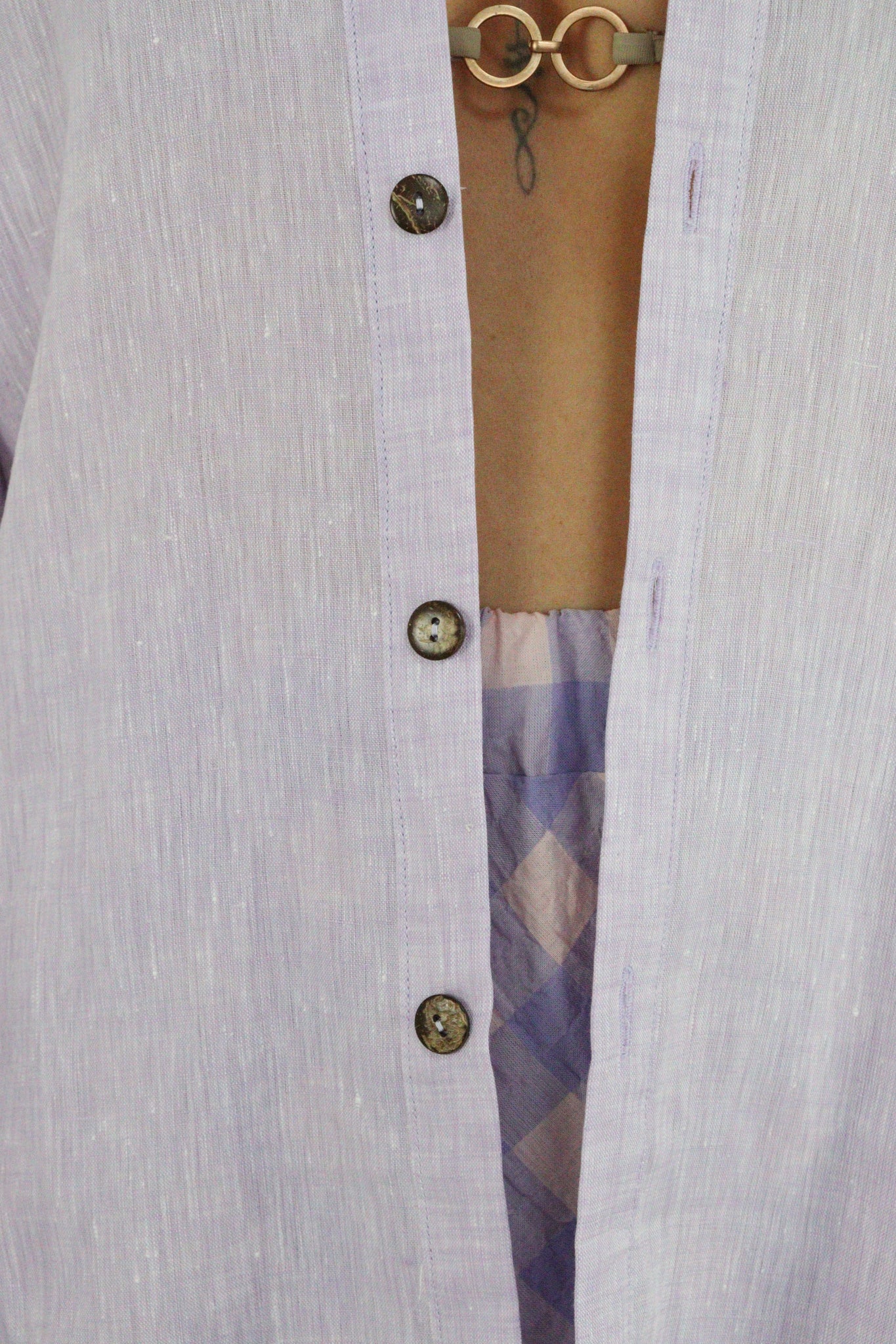 Handmade | Lilac Fizz 100% French Linen Shirt