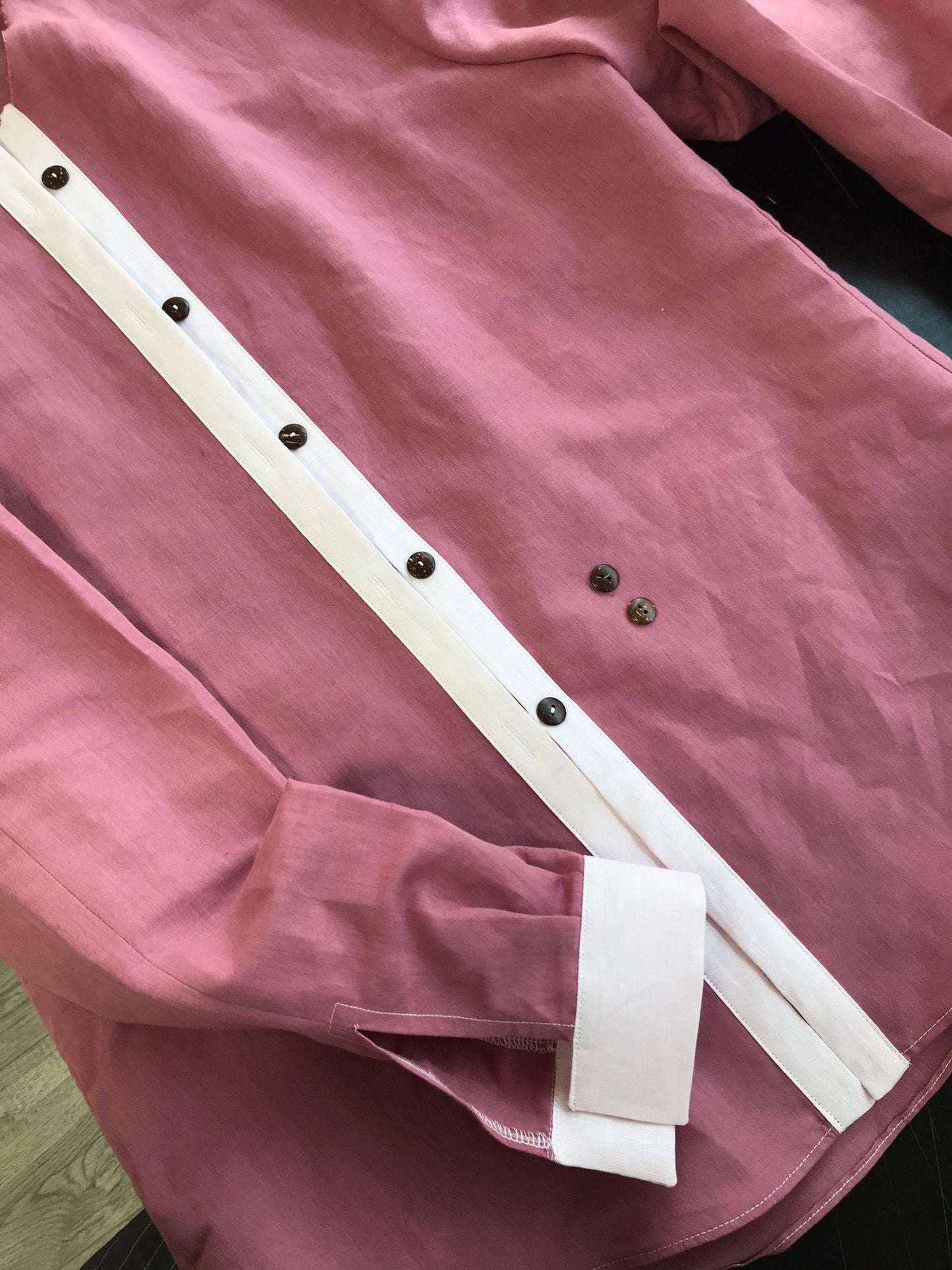 Mixed Berry Custom Handmade Shirt ~ 100% Linen